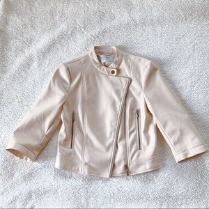 Zara Faux Leather Cropped Jacket - Size Small